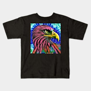 Tie-Dye Eagle Head Painting Kids T-Shirt